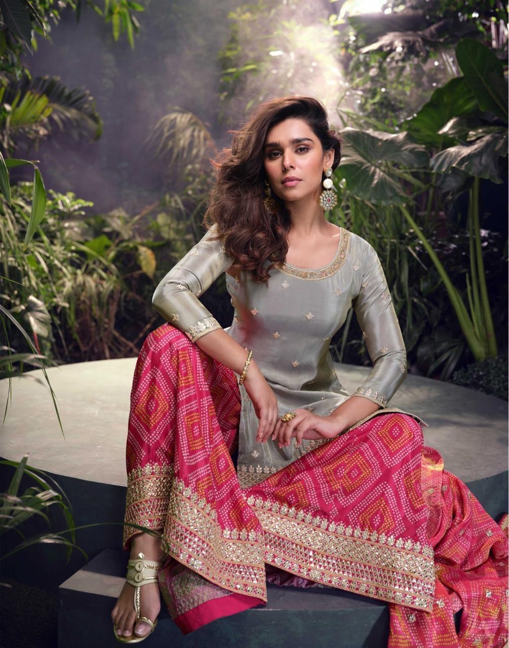 Sehenaaz Free Size Stitched 3 Piece Suit Beautifully Embroidered