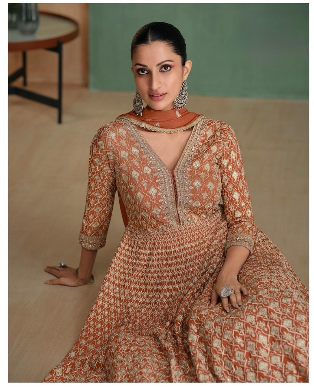 Sayuri Arzoo Fine Georgette with Golden Embroidery Suit
