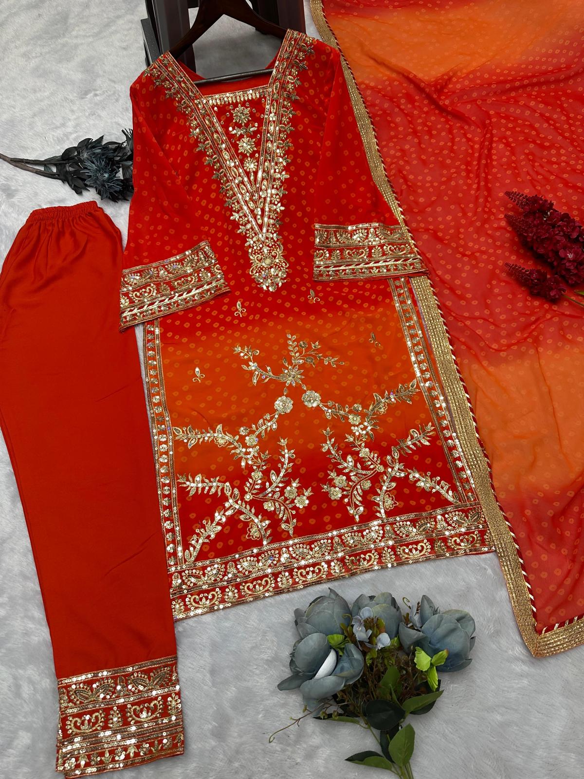 New Superhit Design Ready to wear Top Bottom with Dupatta