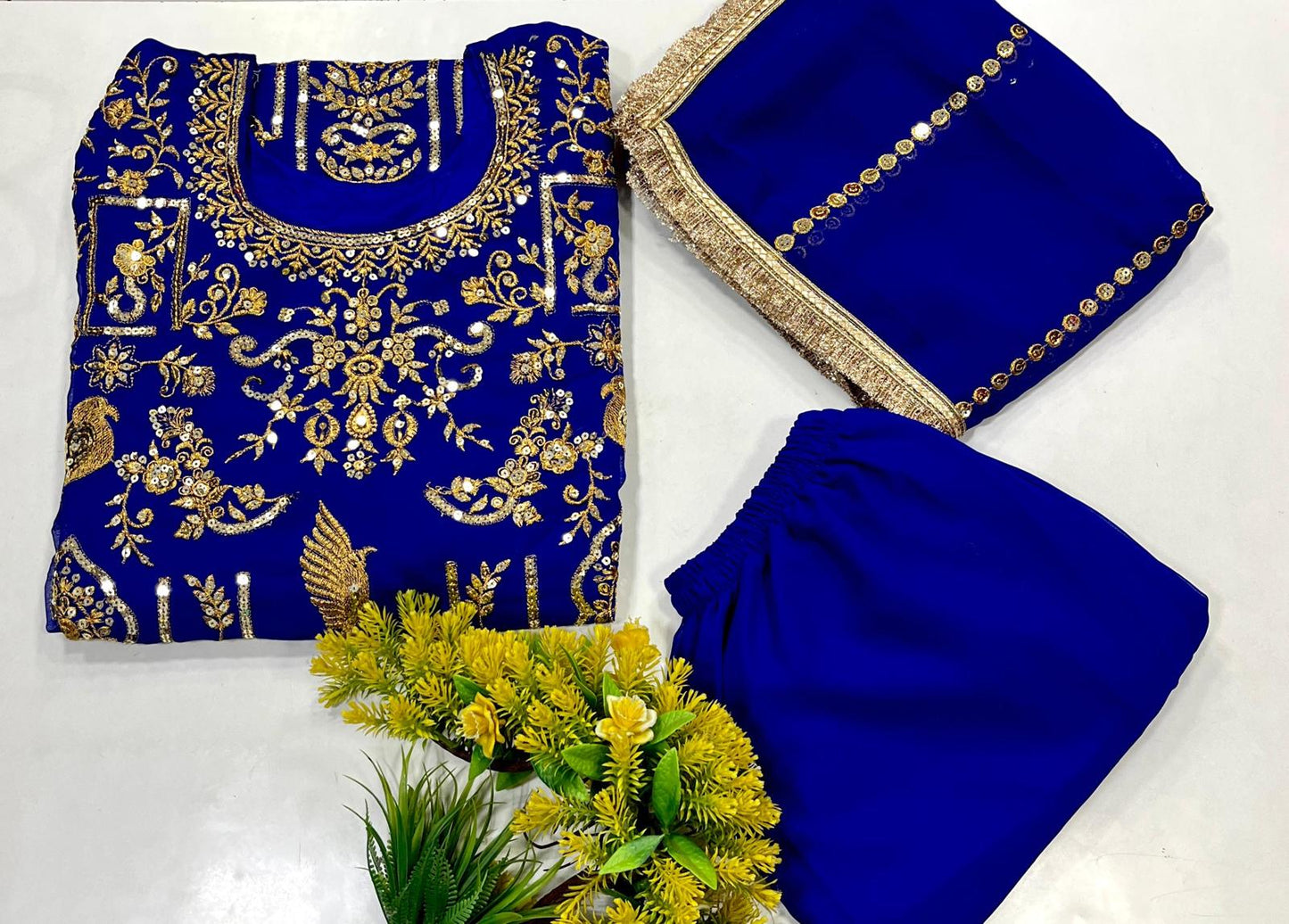 Good Quality Georgette Top with Beautiful Fully Embroidered Georgette Pant