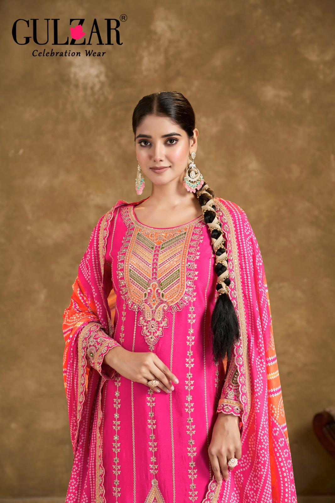 Phoolzari  Free Size Readymade 3 Piece Suit by Gulzar