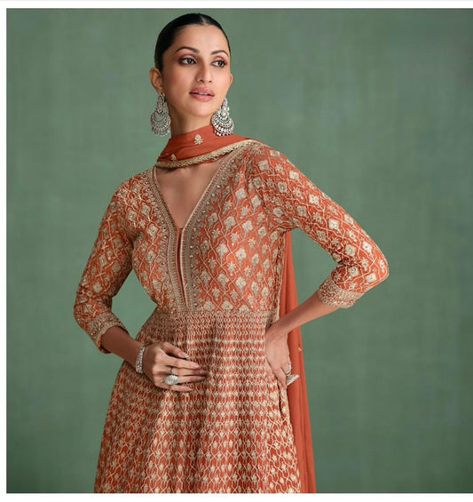 Sayuri Arzoo Fine Georgette with Golden Embroidery Suit