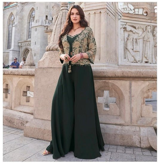 Jannat Real Premium Silk Free Size Stitched 3 Piece Suit