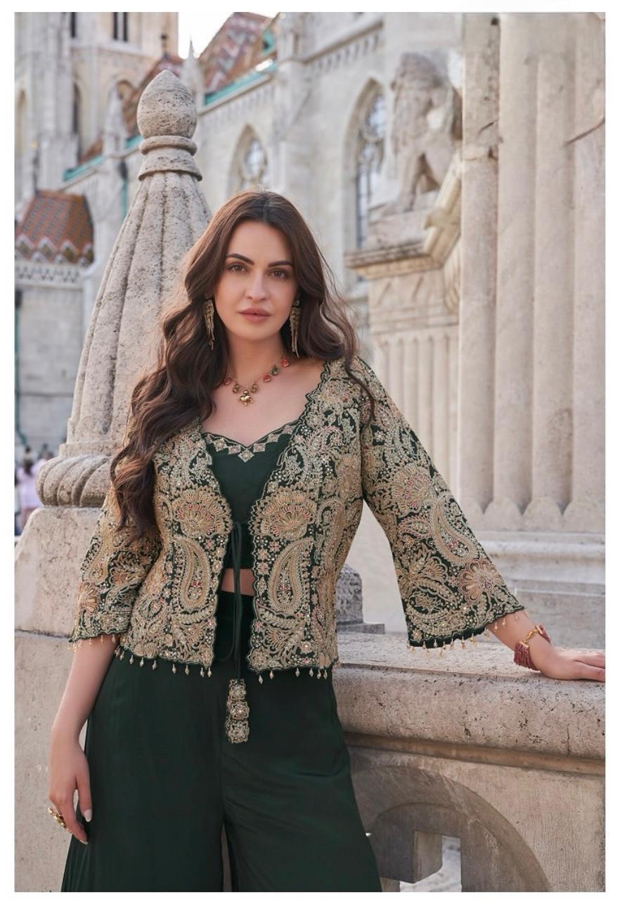 Jannat Real Premium Silk Free Size Stitched 3 Piece Suit